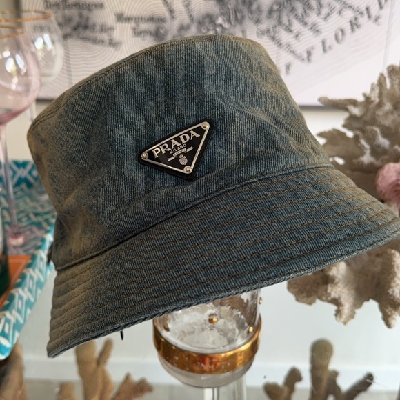 Prada Distressed Denim Bucket Hat - Picture 4 of 5